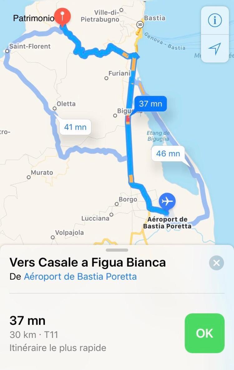 Apartmán Casale A Figa Bianca Patrimonio Exteriér fotografie